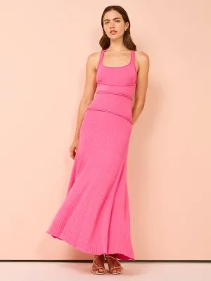 Acler Greenwood Midi Dress in Peony Pink
