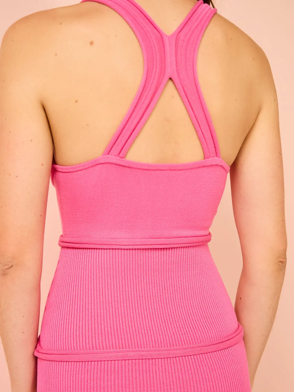 Acler Greenwood Midi Dress in Peony Pink