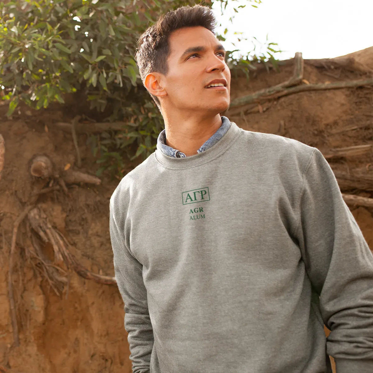 AGR Alumni Embroidered Greek letter Crewneck