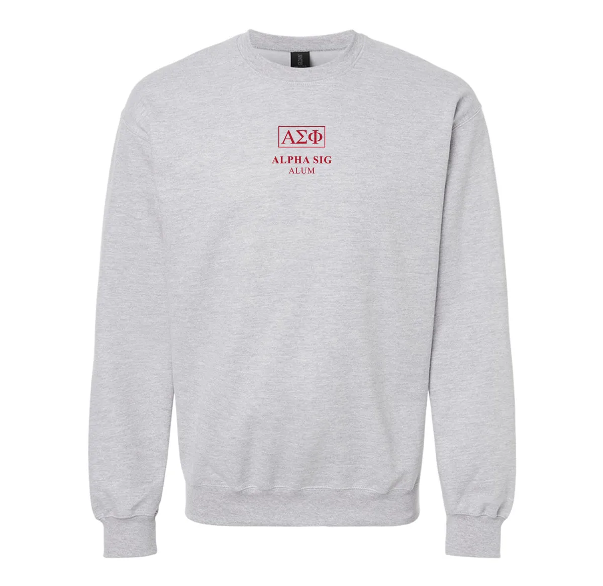 Alpha Sig Alumni Embroidered Greek letter Crewneck