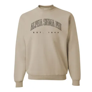 Alpha Sig Classic Neutral Crewneck