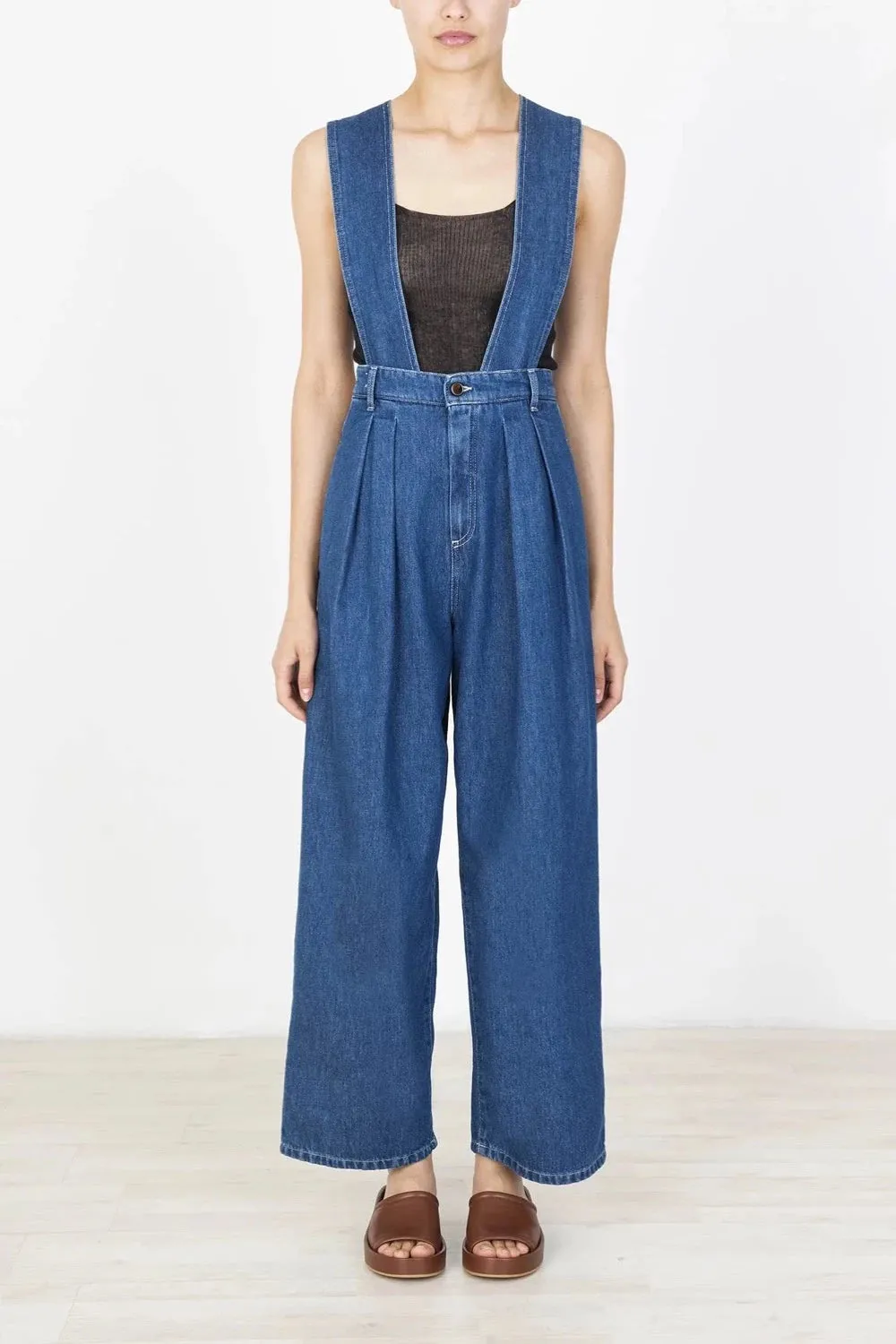 Alysi - Denim Jumpsuit: Blue