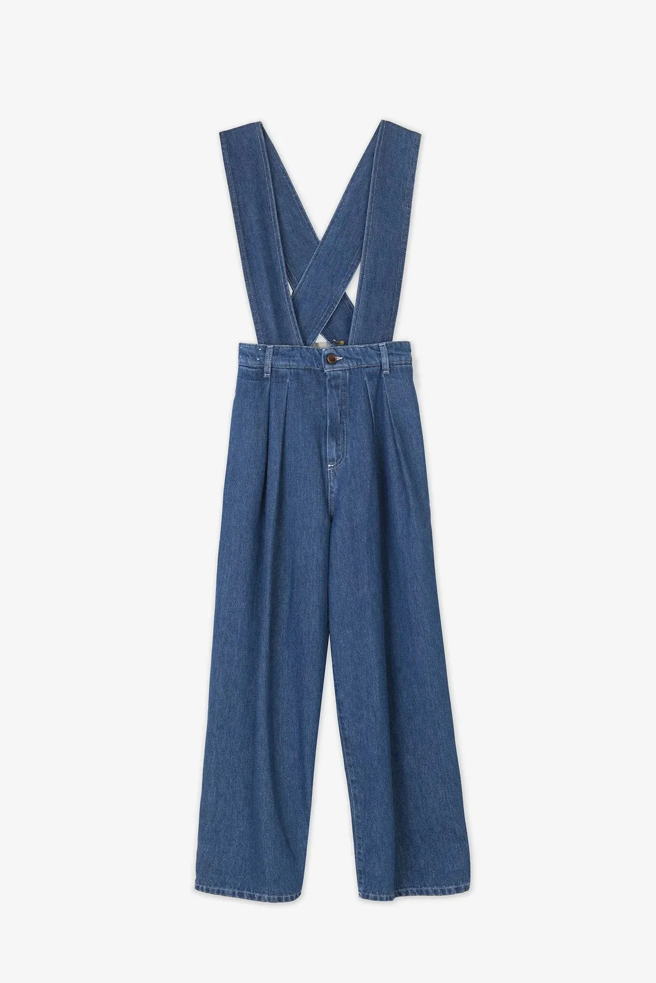 Alysi - Denim Jumpsuit: Blue