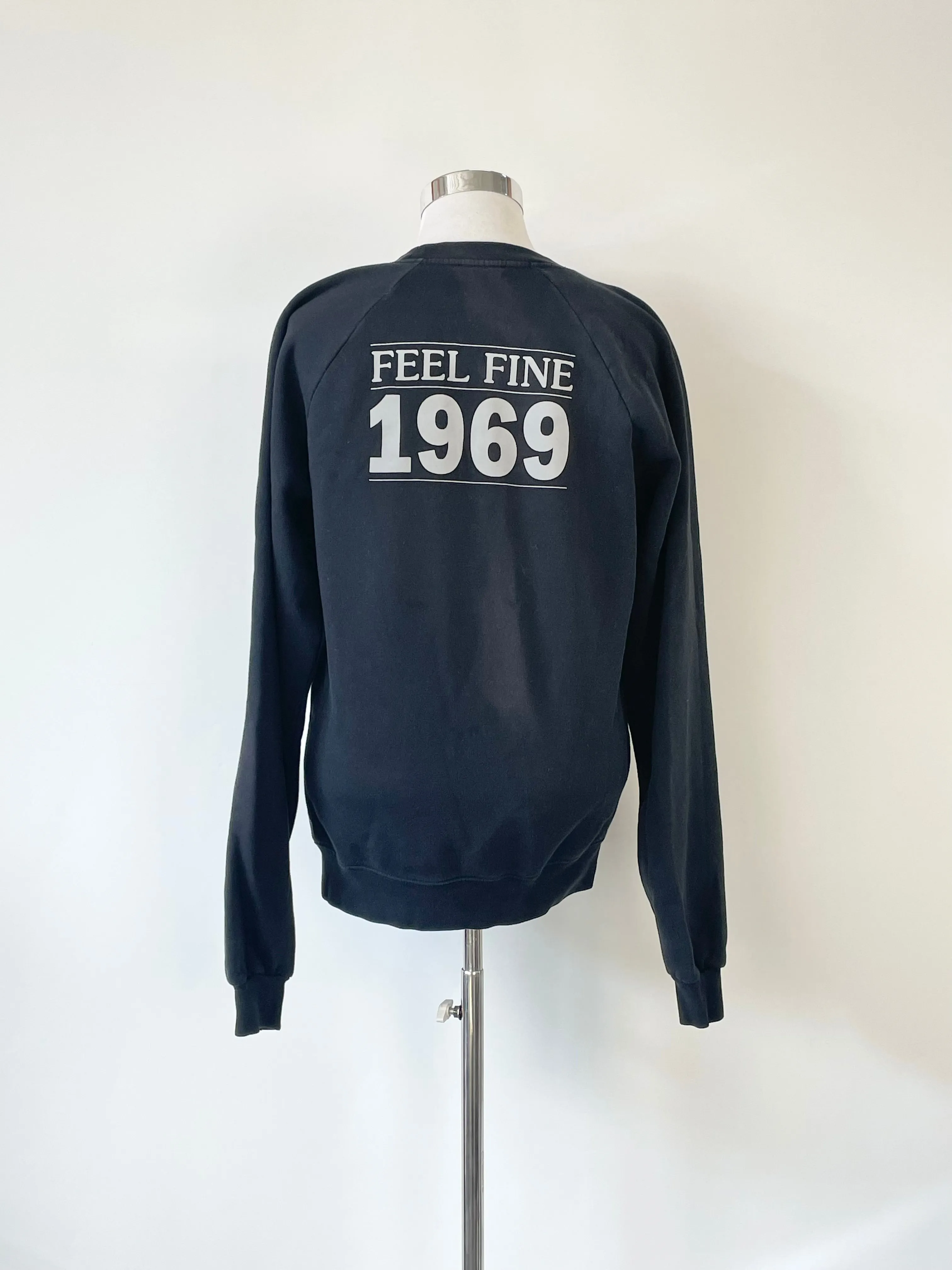 Balenciaga SS18 Black 'London Feel Fine 1969' Crew Neck Sweater - L