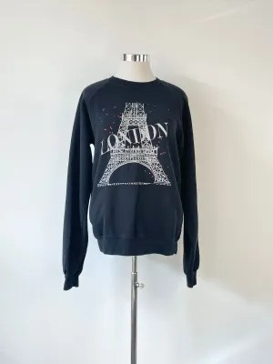 Balenciaga SS18 Black 'London Feel Fine 1969' Crew Neck Sweater - L