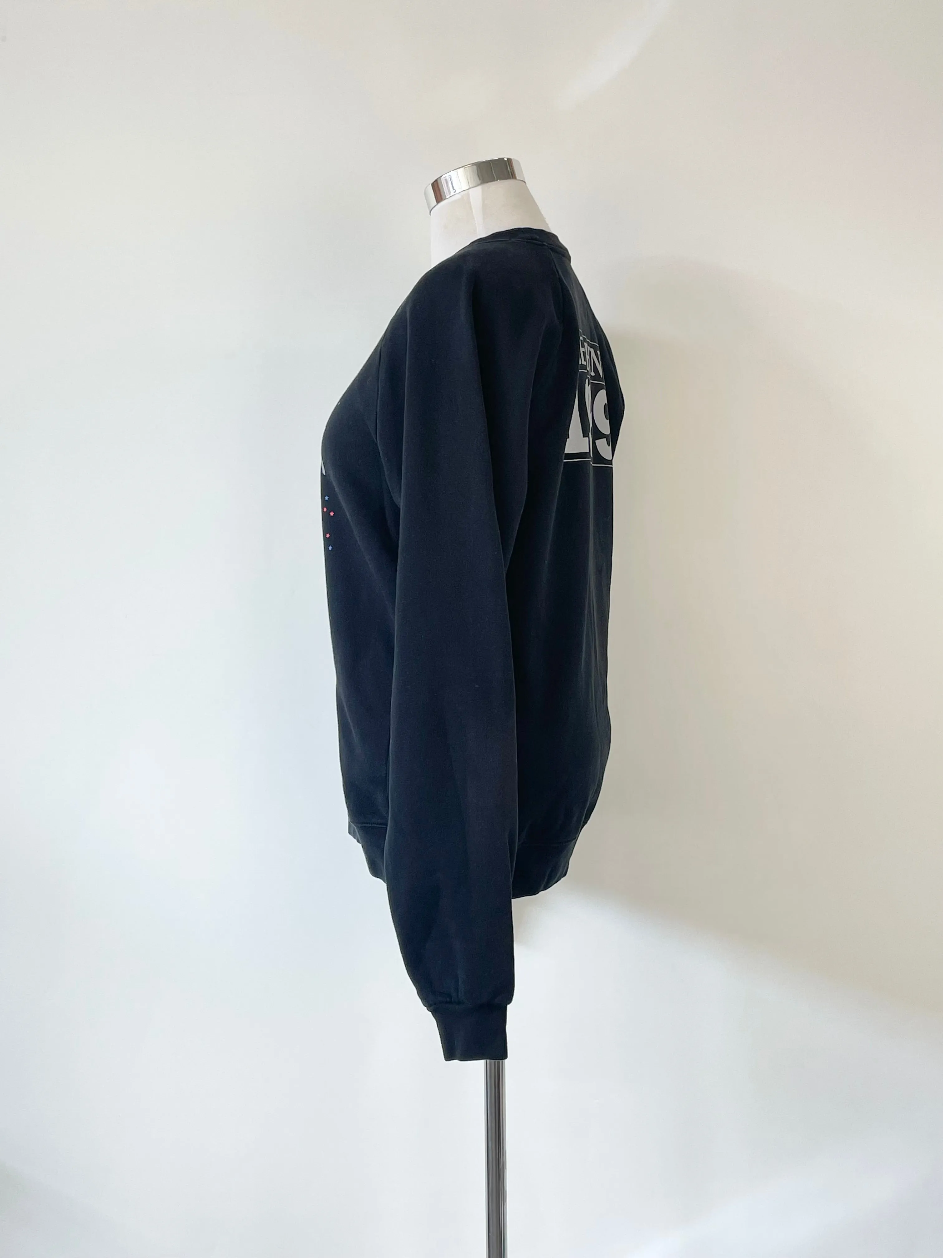Balenciaga SS18 Black 'London Feel Fine 1969' Crew Neck Sweater - L