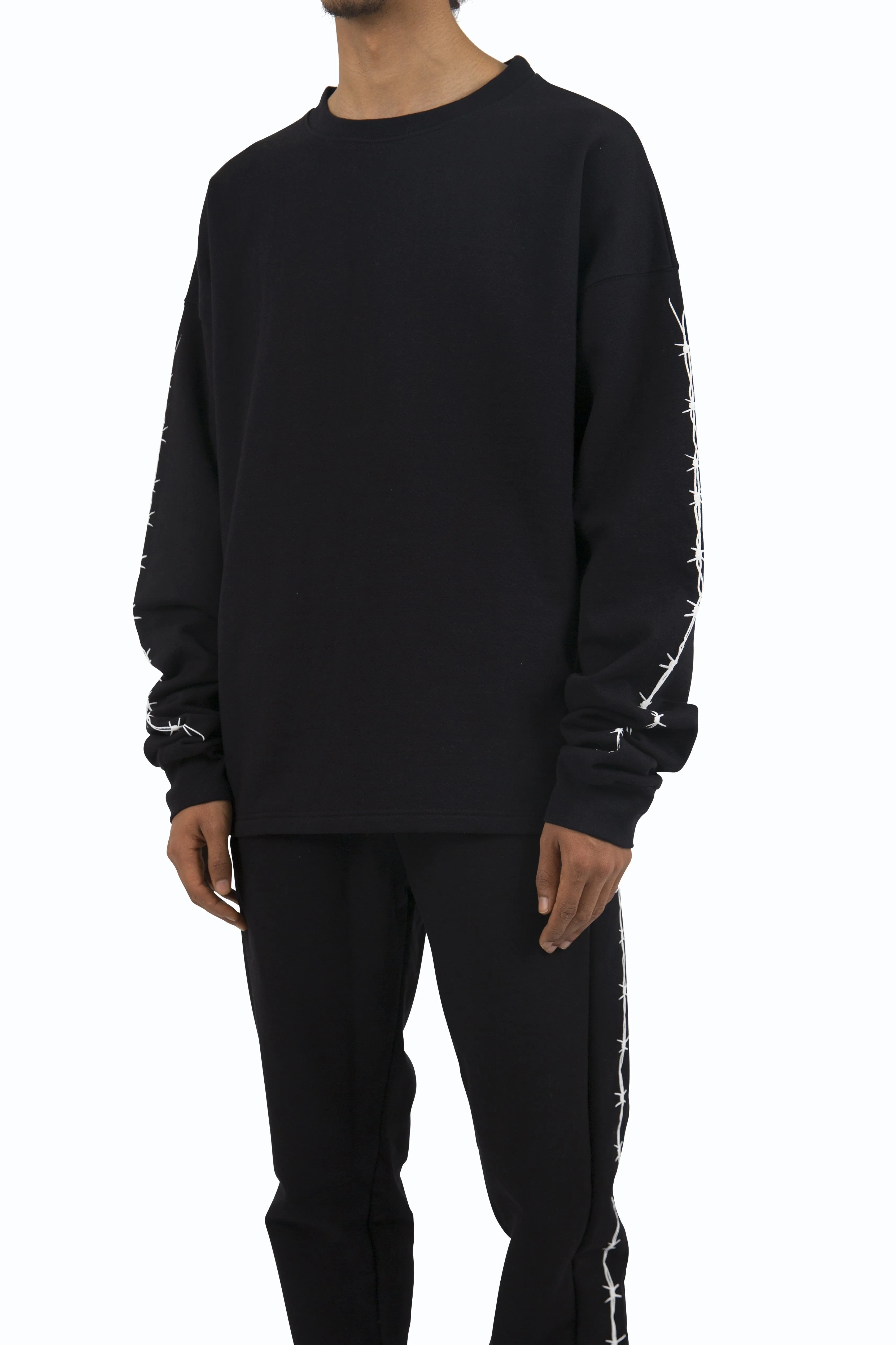 Barbed Wire Crewneck - Black