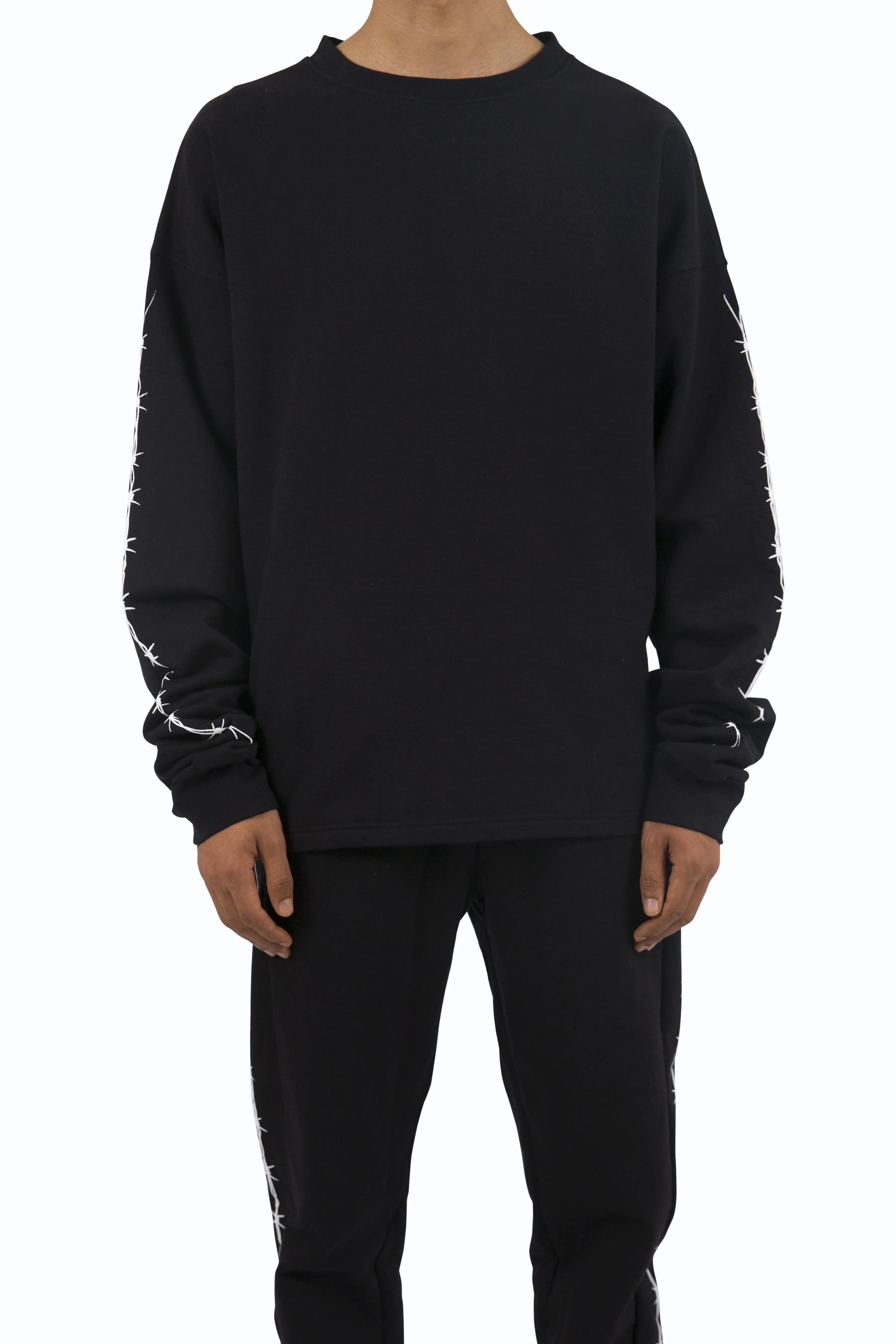 Barbed Wire Crewneck - Black