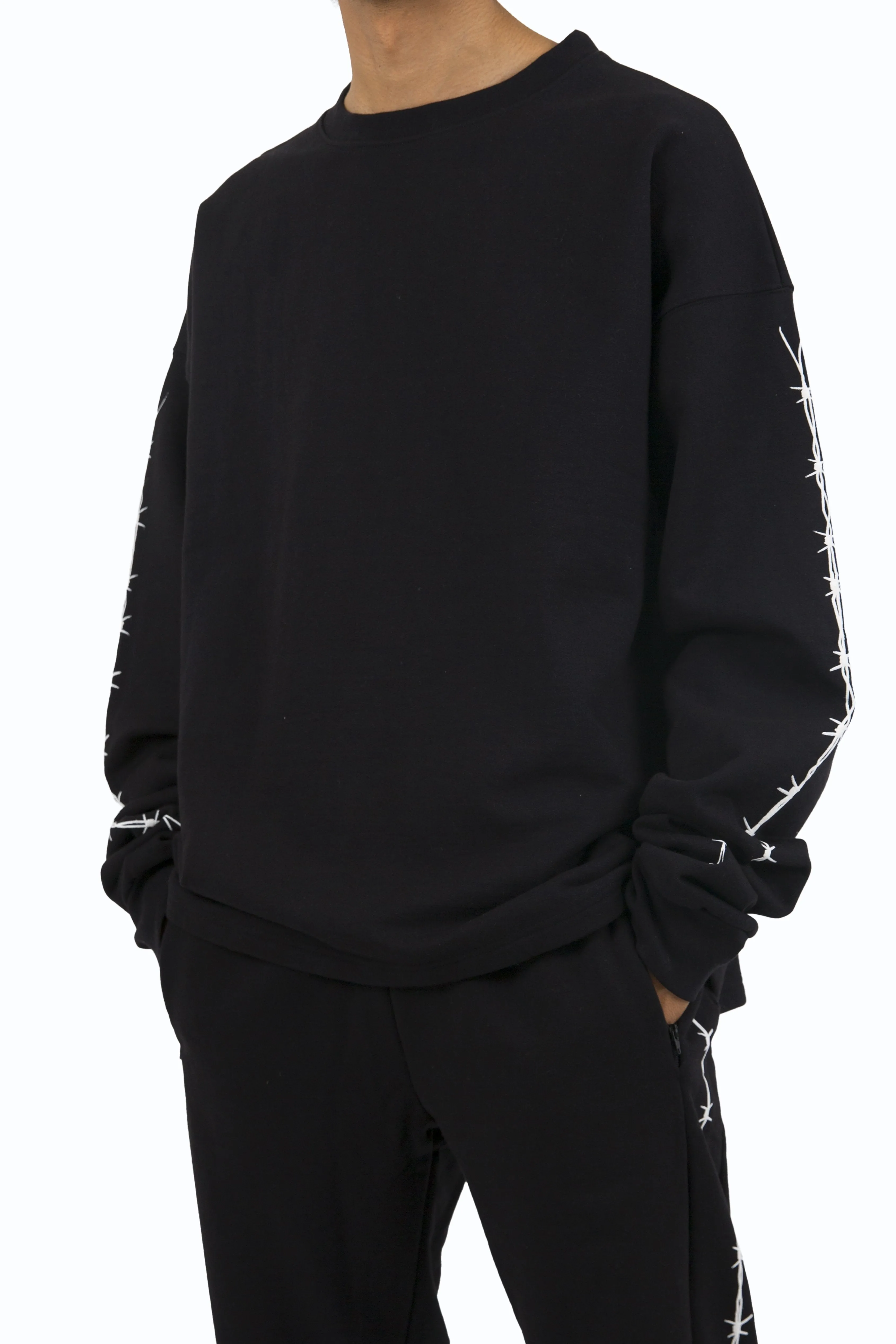 Barbed Wire Crewneck - Black