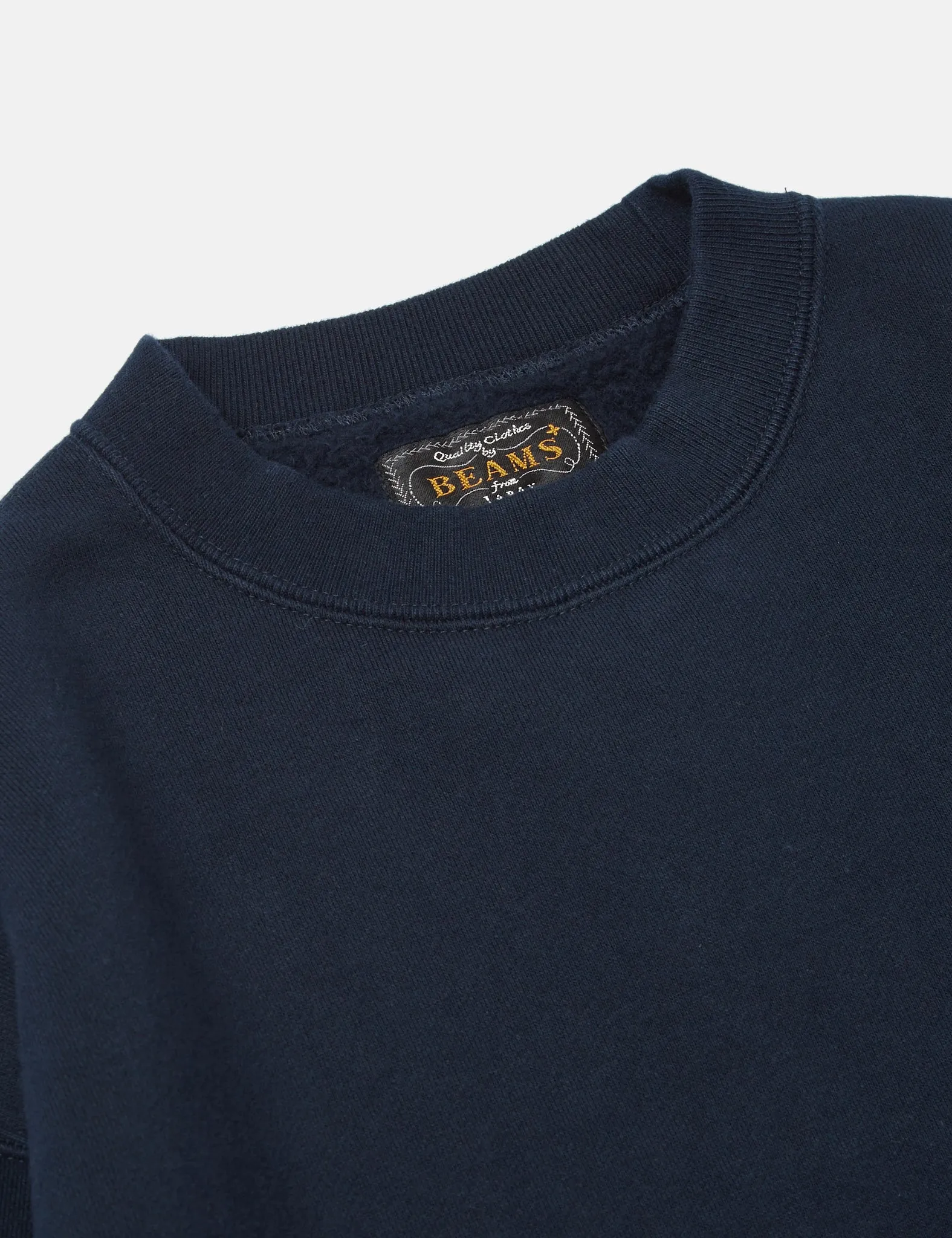 Beams Plus Crew Sweatshirt - Navy Blue