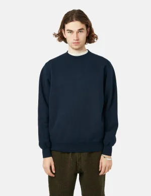 Beams Plus Crew Sweatshirt - Navy Blue