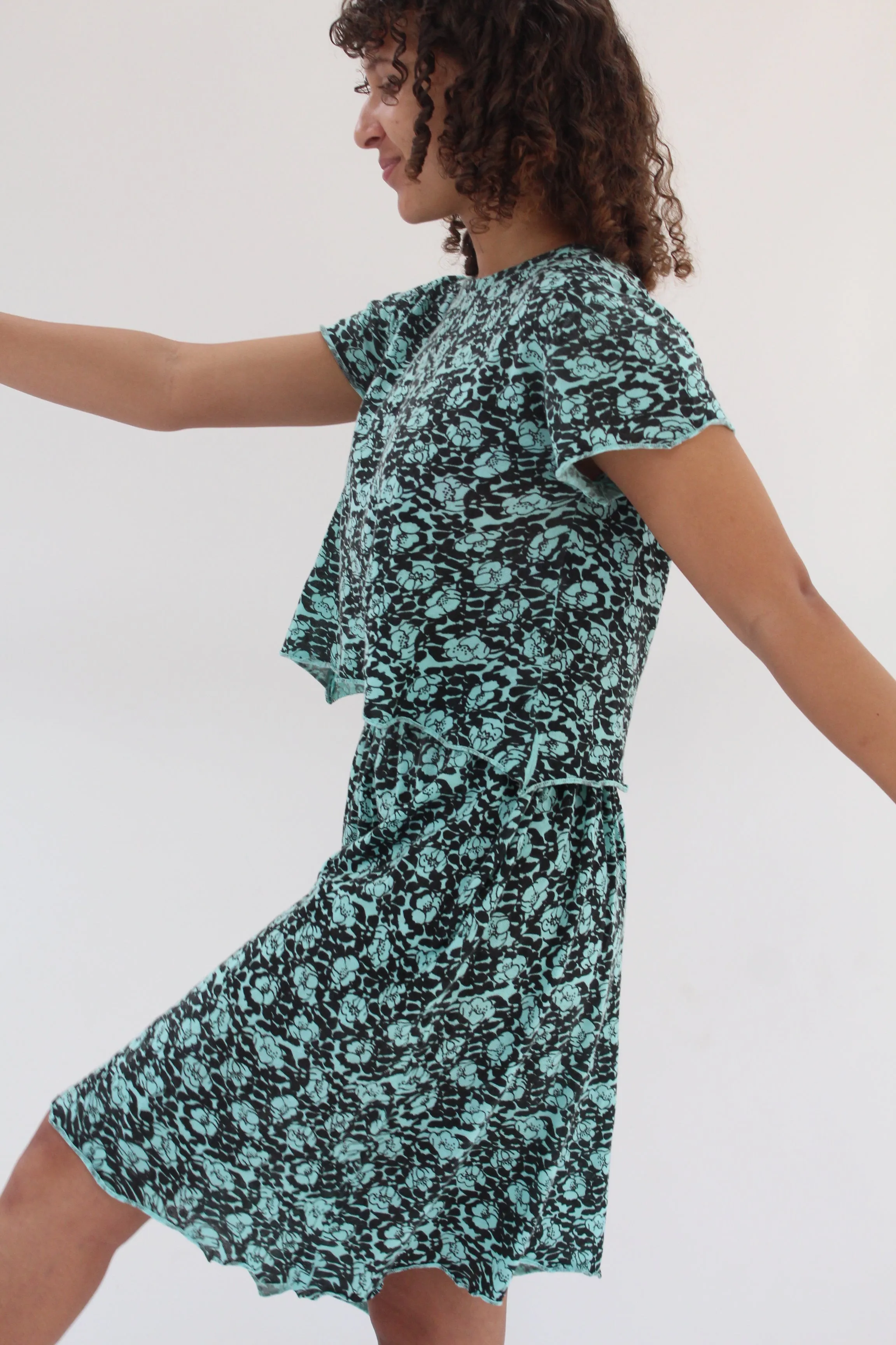 Beklina Detached Dress Aqua Poppy