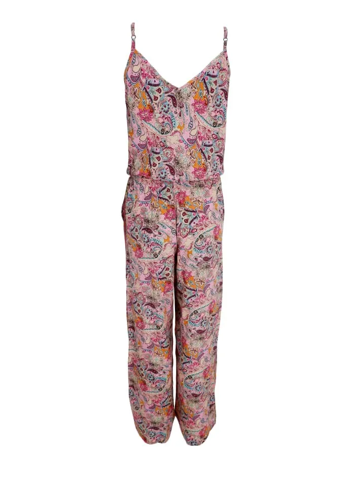 Black Colour - Bcluna Ella Jumpsuit - Botanical Rose