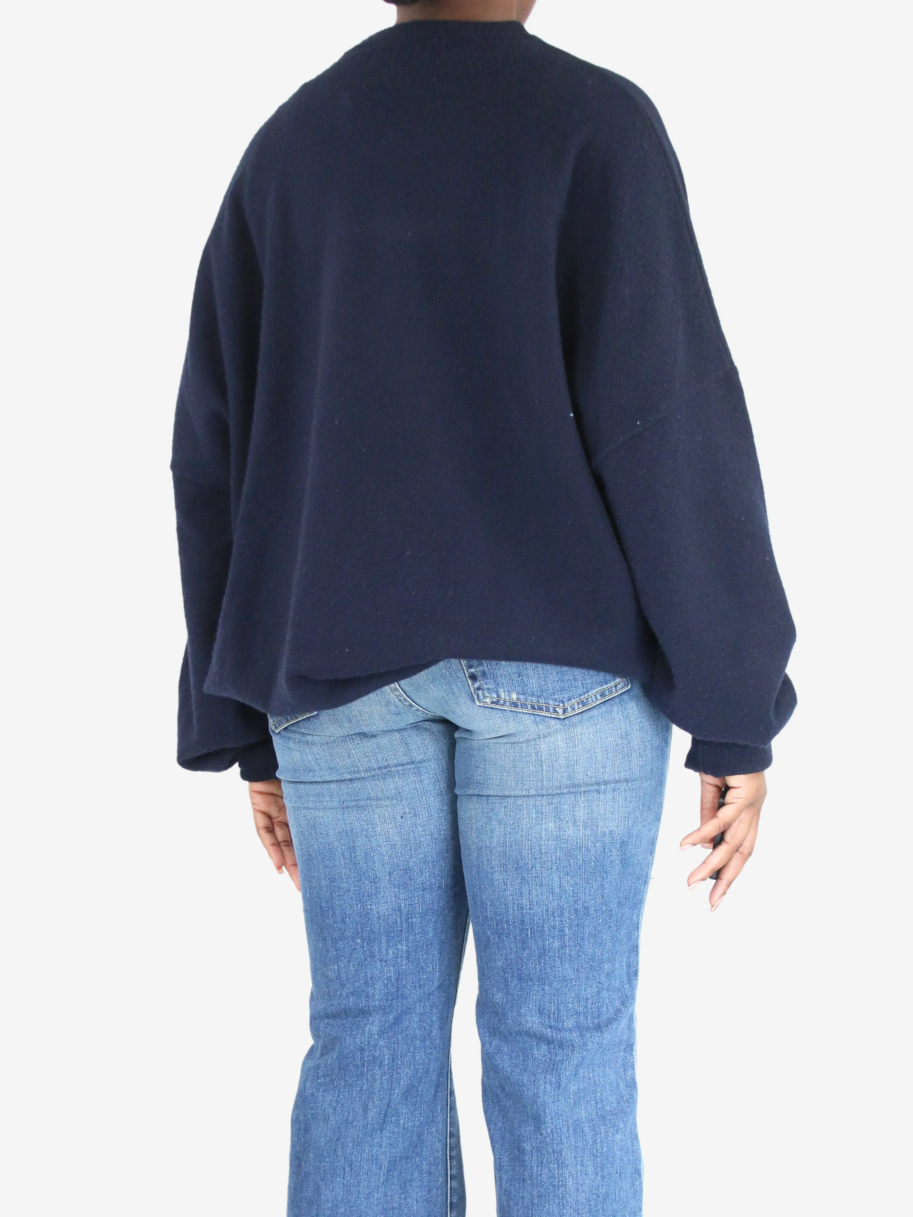 Blue cashmere oversized jumper - size