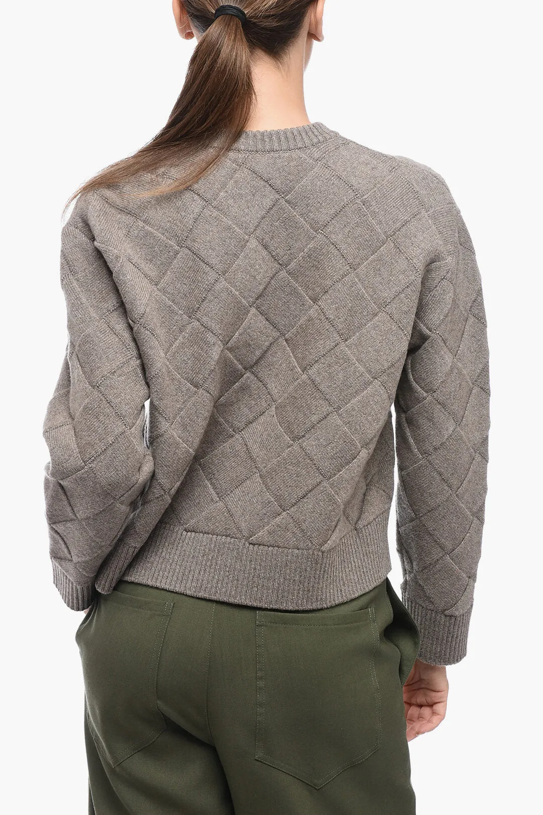 Bottega Veneta Braided Wool Blend Crewneck Jumper