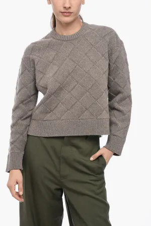 Bottega Veneta Braided Wool Blend Crewneck Jumper