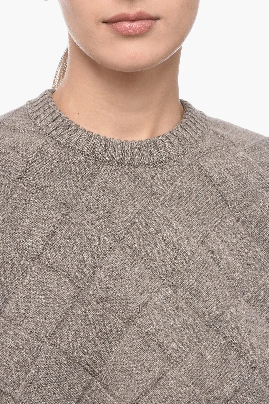 Bottega Veneta Braided Wool Blend Crewneck Jumper
