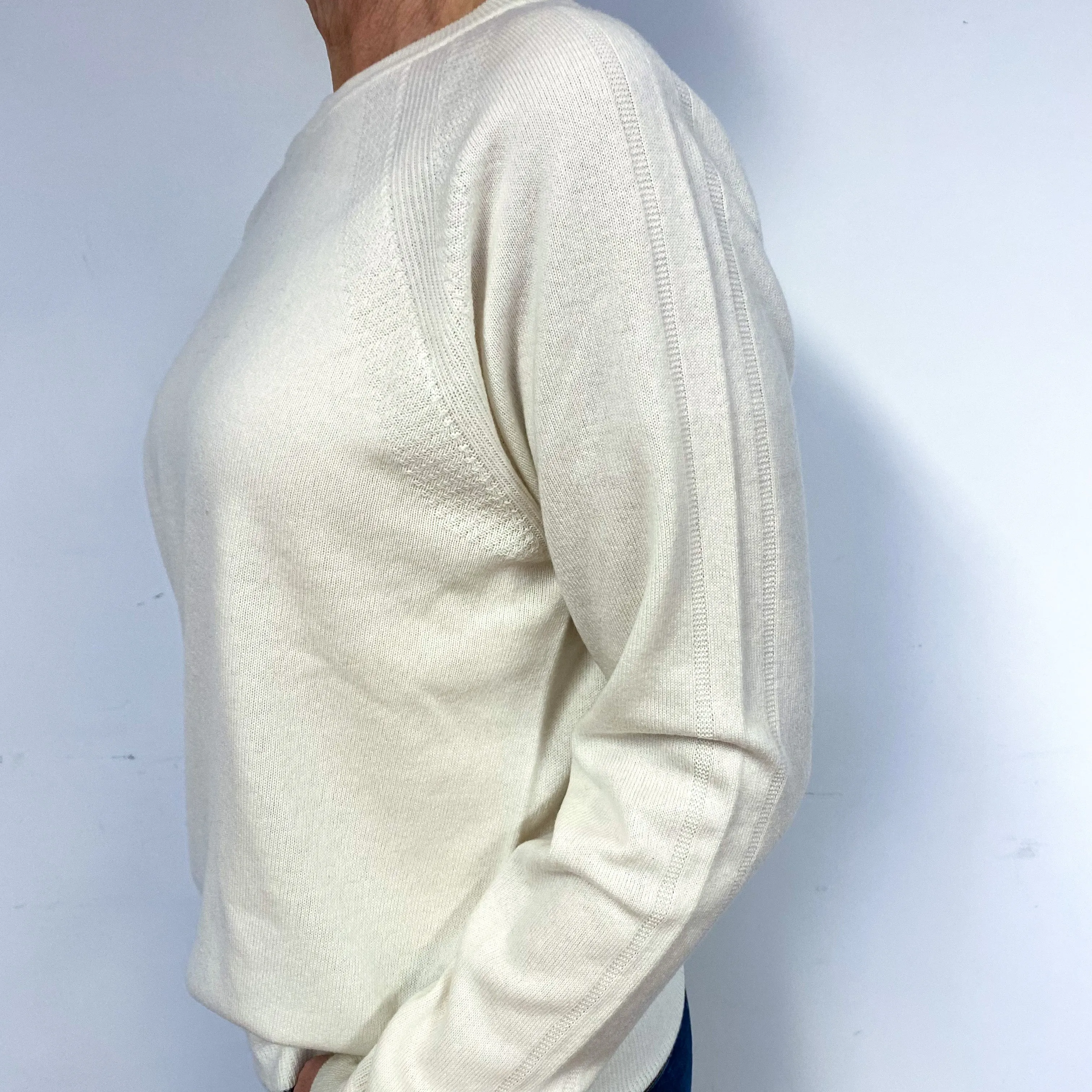 Brand New Scottish Cream Cashmere Crew Neck Jumper Medium