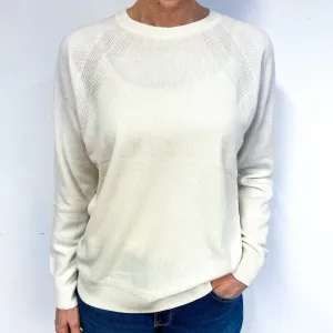 Brand New Scottish Cream Cashmere Crew Neck Jumper Medium