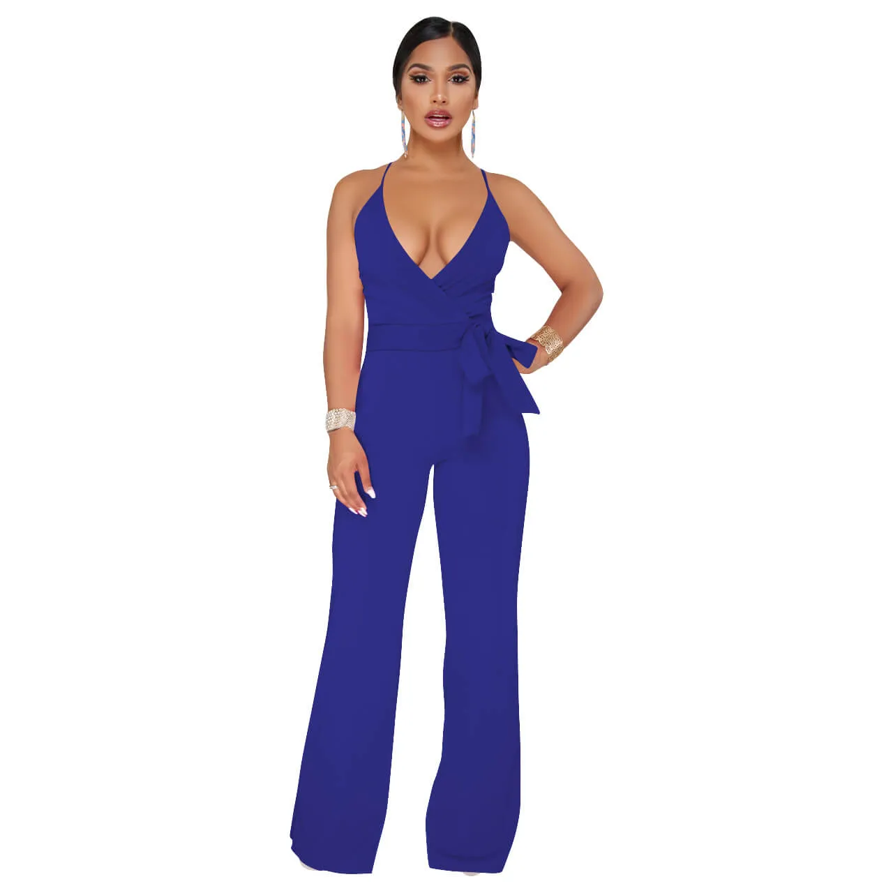 Bright Color Spaghetti Strap Bandage Jumpsuits