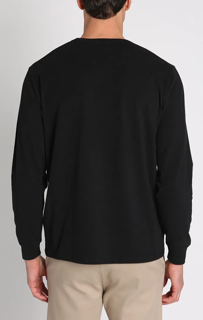 Bryant Long Sleeve Sueded Cotton Crewneck