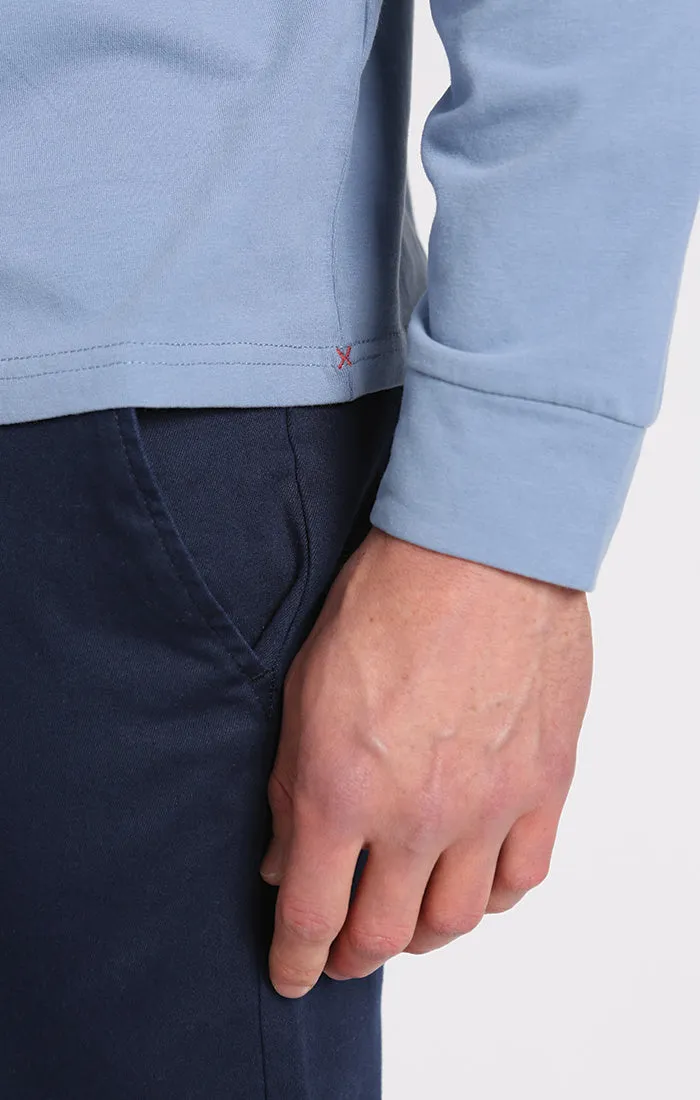 Bryant Long Sleeve Sueded Cotton Crewneck