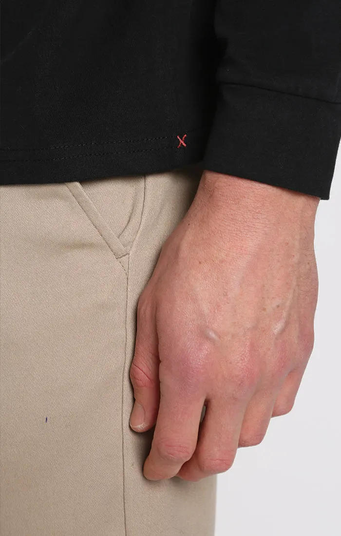 Bryant Long Sleeve Sueded Cotton Crewneck