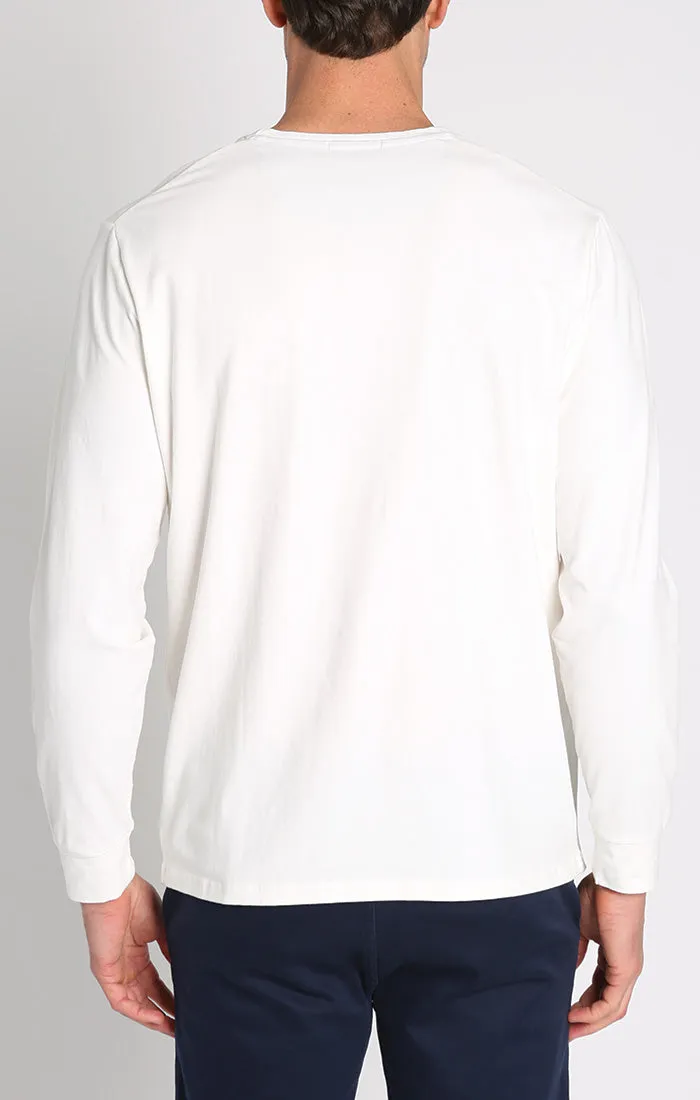 Bryant Long Sleeve Sueded Cotton Crewneck