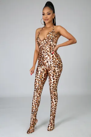 Calling All Leopard Babes Jumpsuit