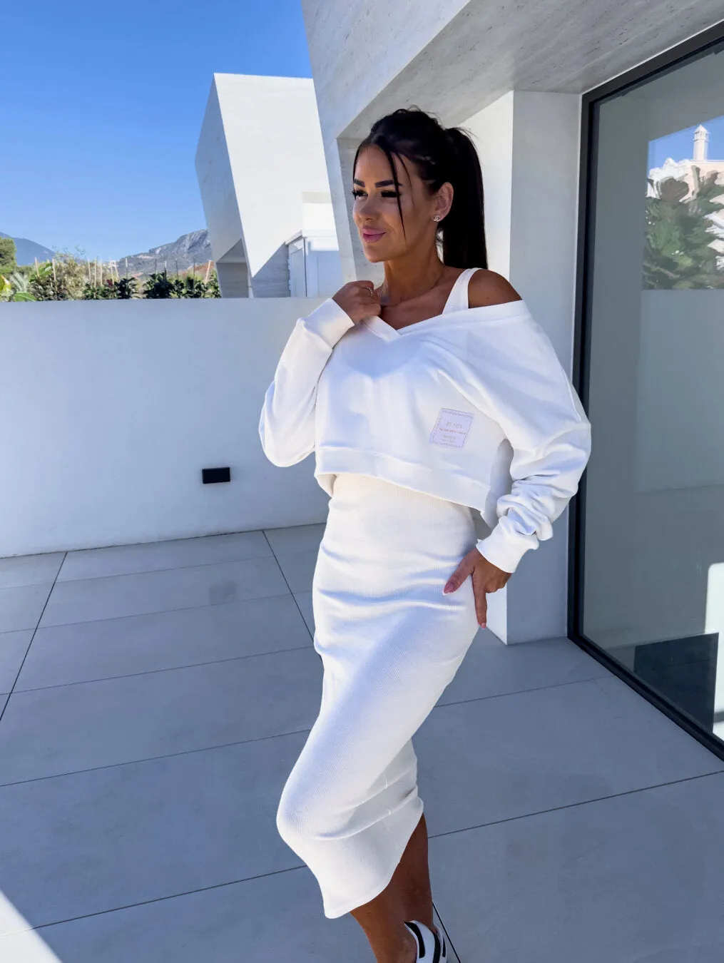 Casual jumper dress set