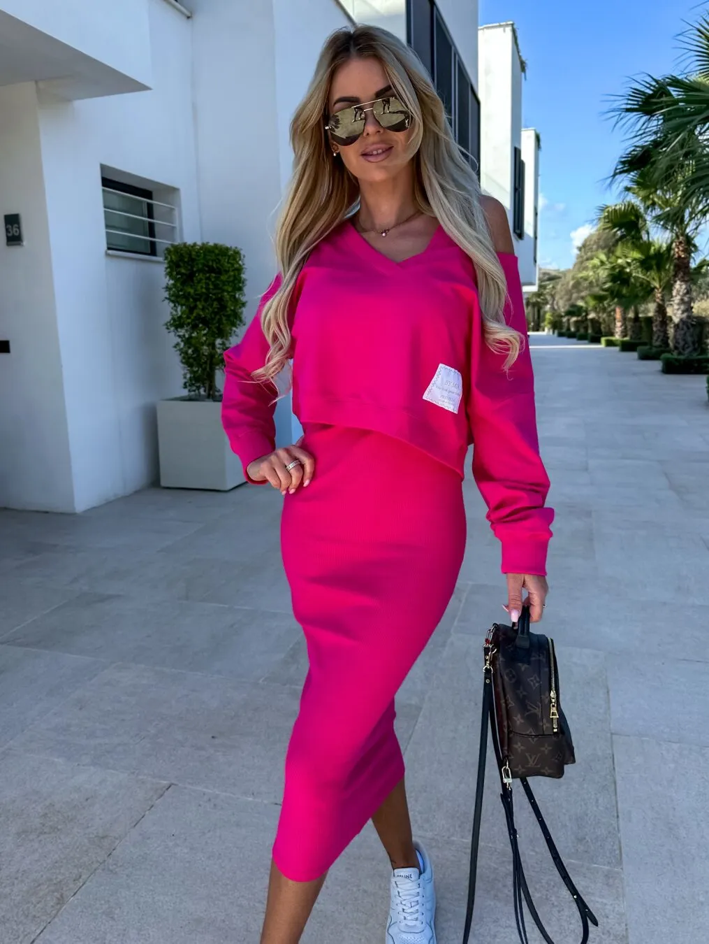 Casual jumper dress set