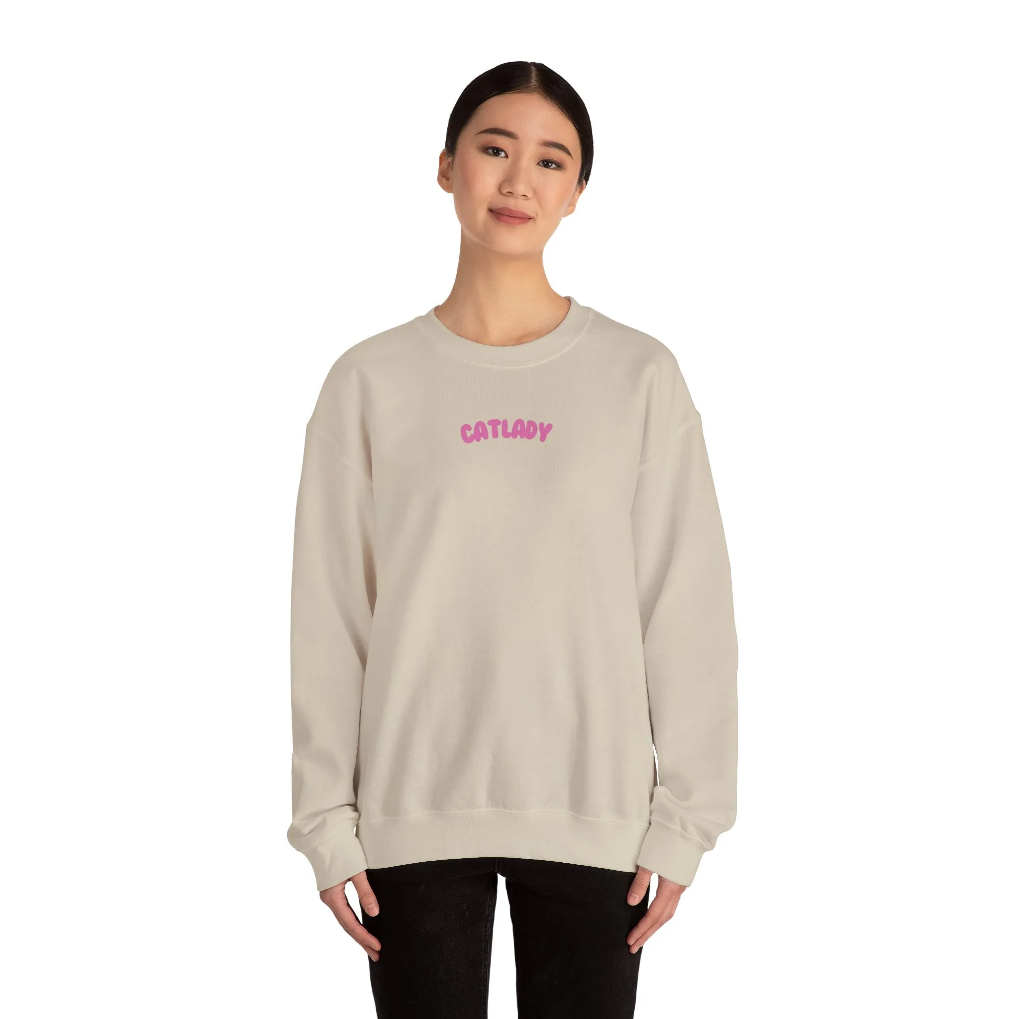 Cat Lady Crewneck Sweatshirt - Cute Cat Lover Gift, Unisex Hoodie, Cat Mom Jumper, Feline Kitty Blouse, Pet Owner Top