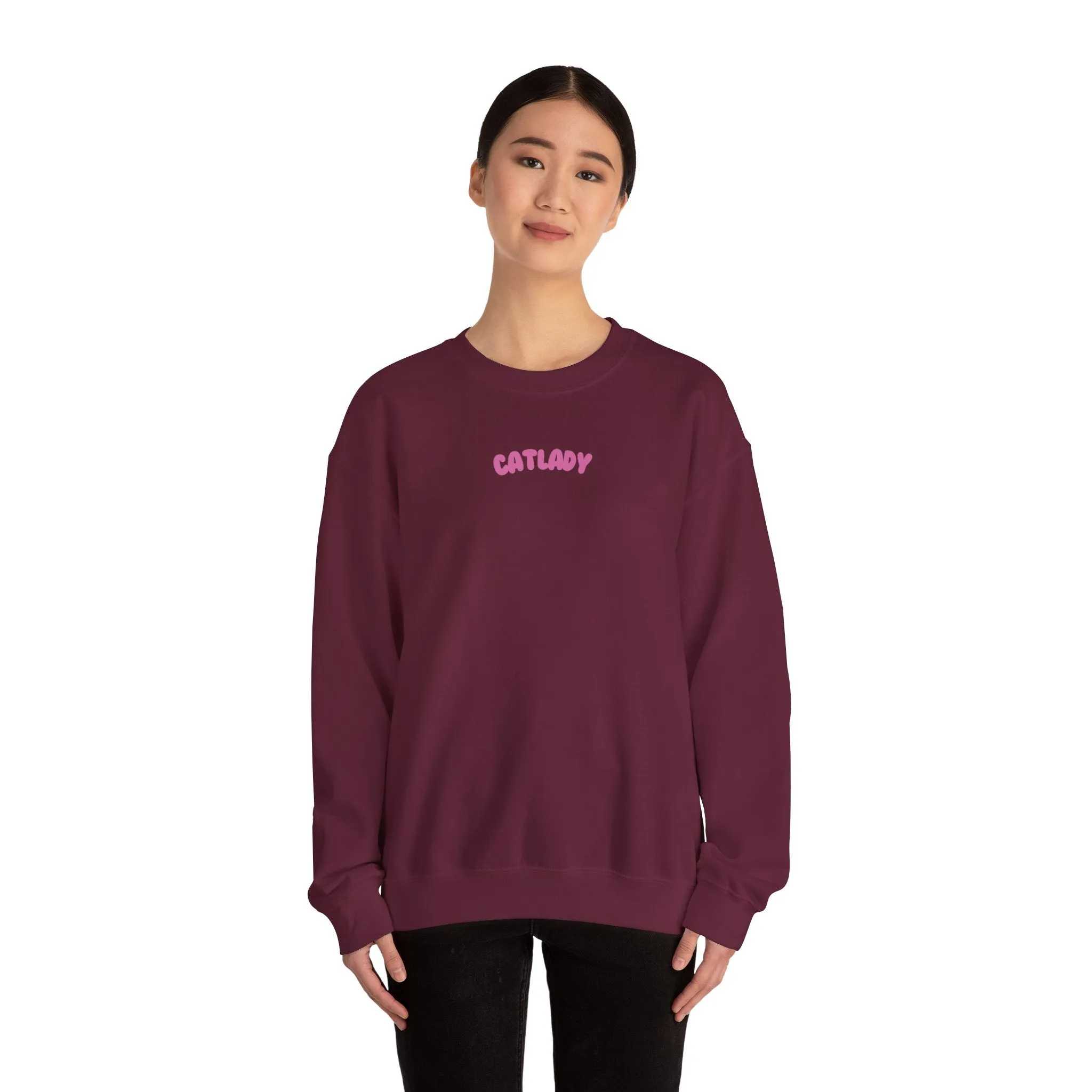 Cat Lady Crewneck Sweatshirt - Cute Cat Lover Gift, Unisex Hoodie, Cat Mom Jumper, Feline Kitty Blouse, Pet Owner Top