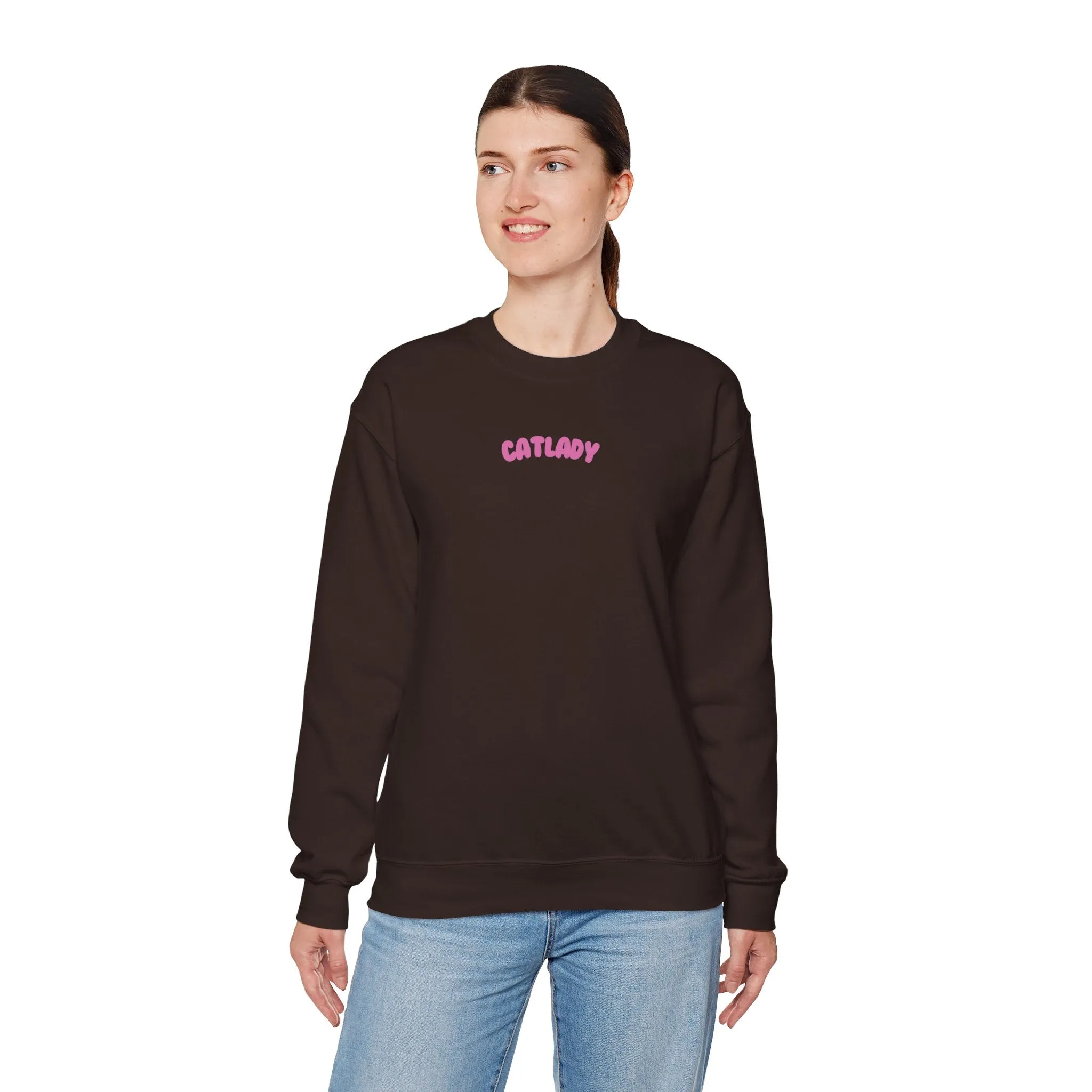 Cat Lady Crewneck Sweatshirt - Cute Cat Lover Gift, Unisex Hoodie, Cat Mom Jumper, Feline Kitty Blouse, Pet Owner Top