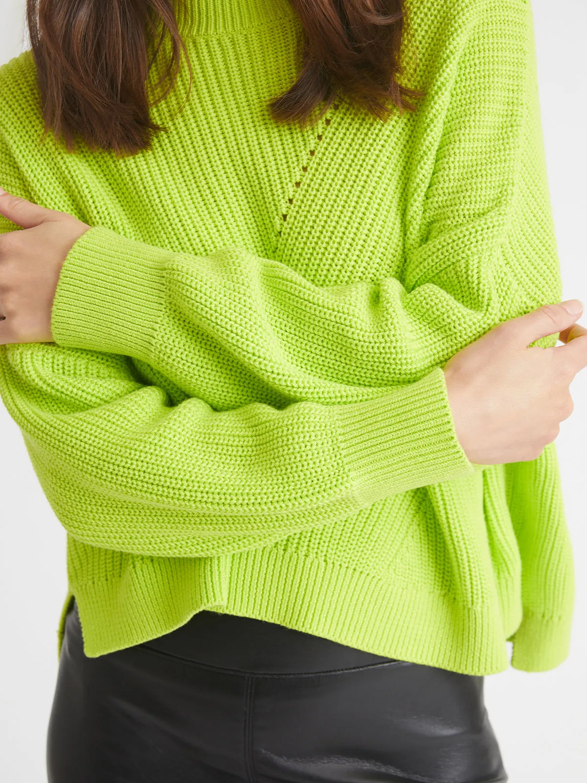 Charli: 100% Cotton Hi-Lo Crewneck Pullover