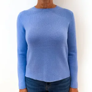 Chinti and Parker Cornflower Blue Cashmere Crew Neck Jumper Medium