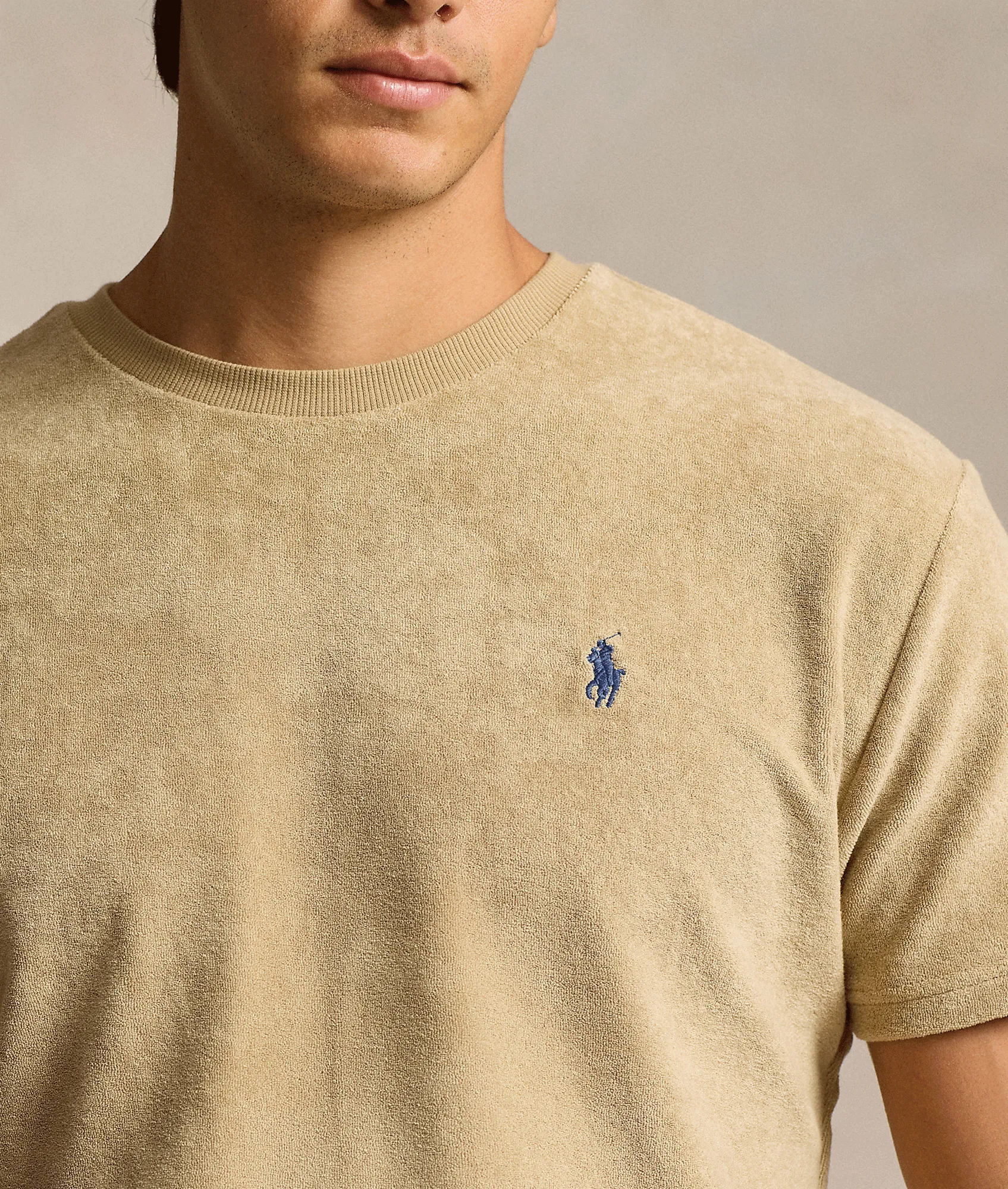 Classic Fit Terry T-shirt - Beige