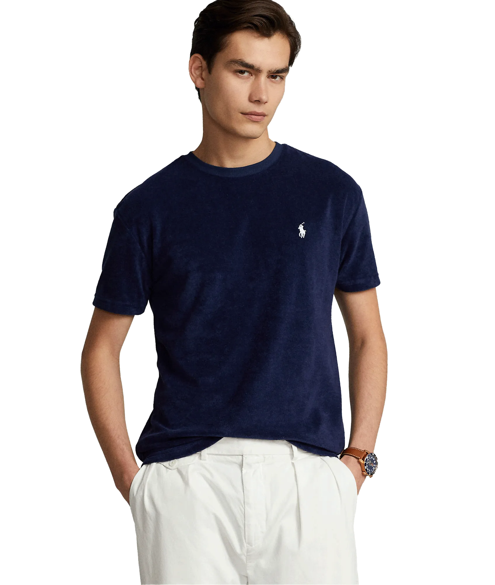 Classic Fit Terry T-shirt - Navy