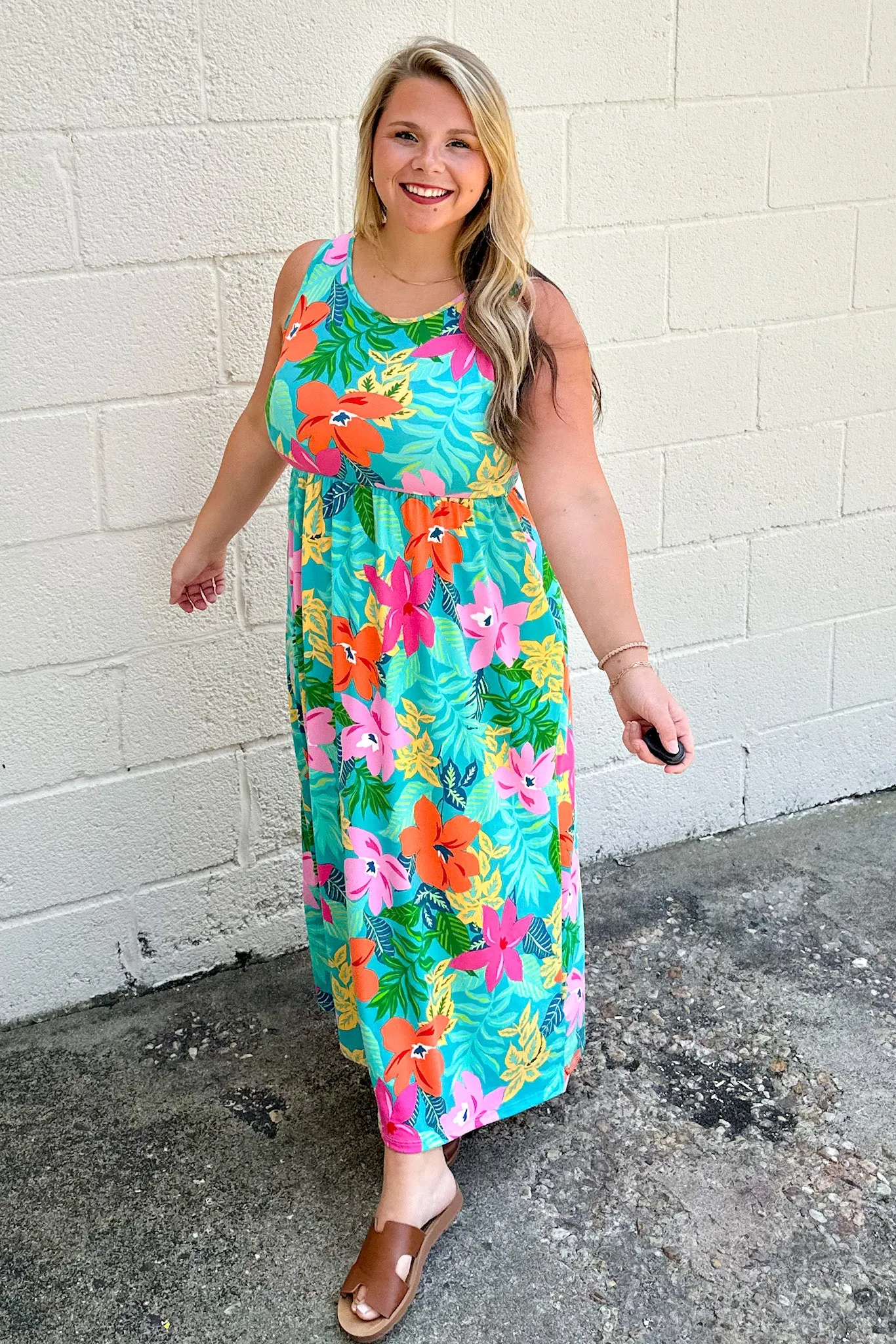 Collection Flowers Floral Babydoll Midi Dress