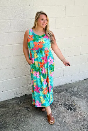 Collection Flowers Floral Babydoll Midi Dress