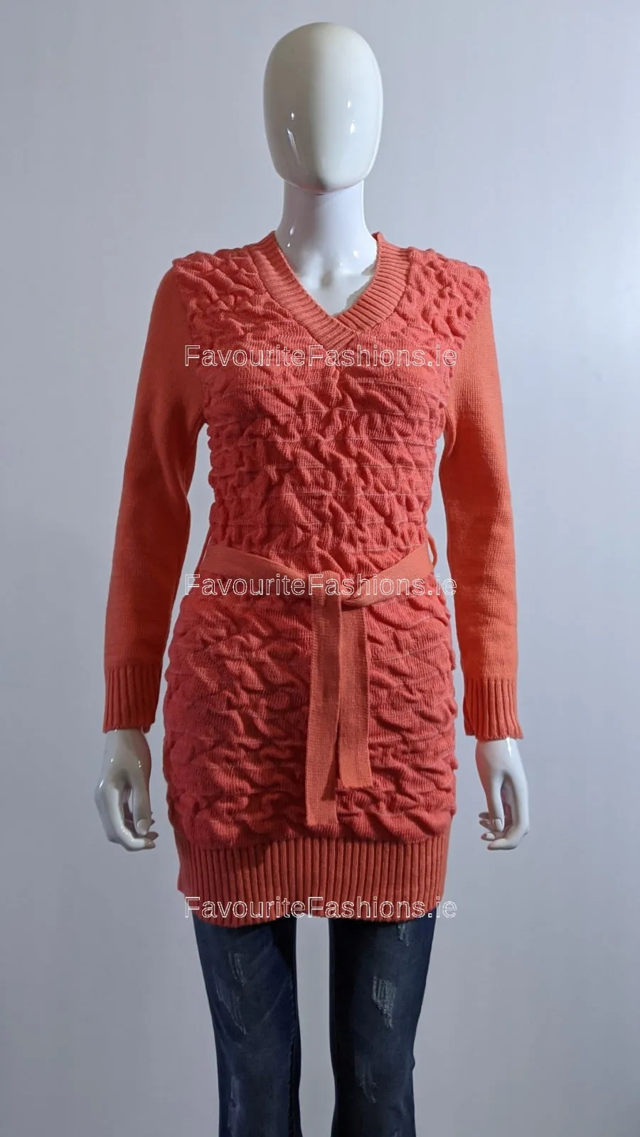 Coral Texture Detail Long Jumper