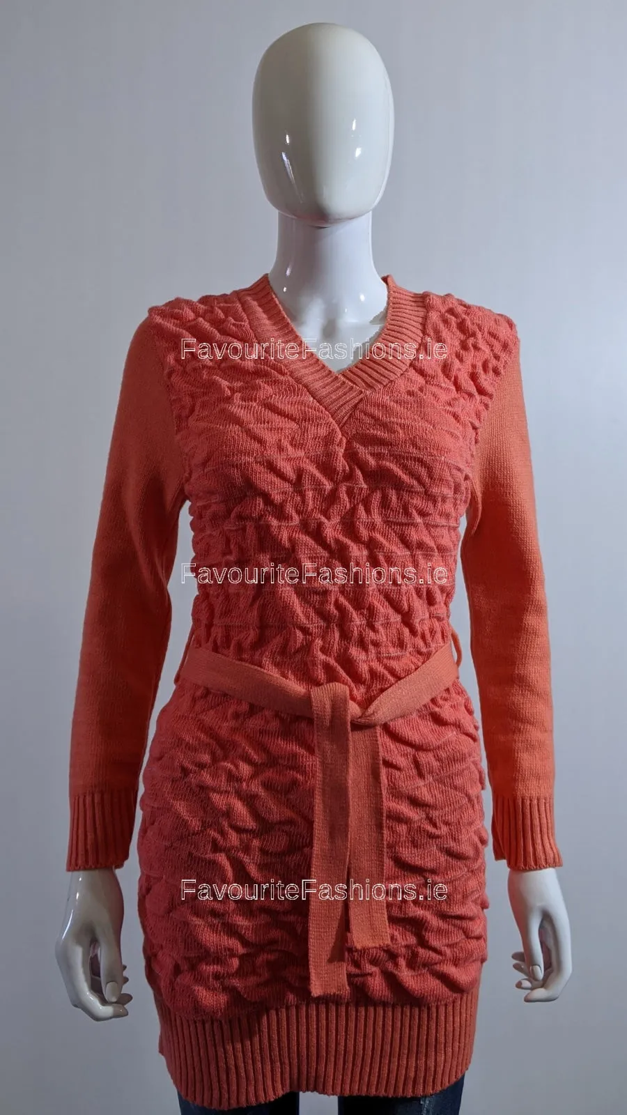 Coral Texture Detail Long Jumper