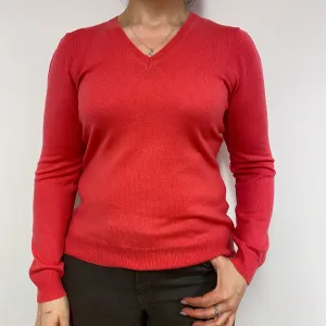 Coral V-Neck Jumper Large