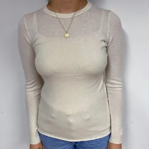 Cream Cashmere Crew Neck Jumper Small
