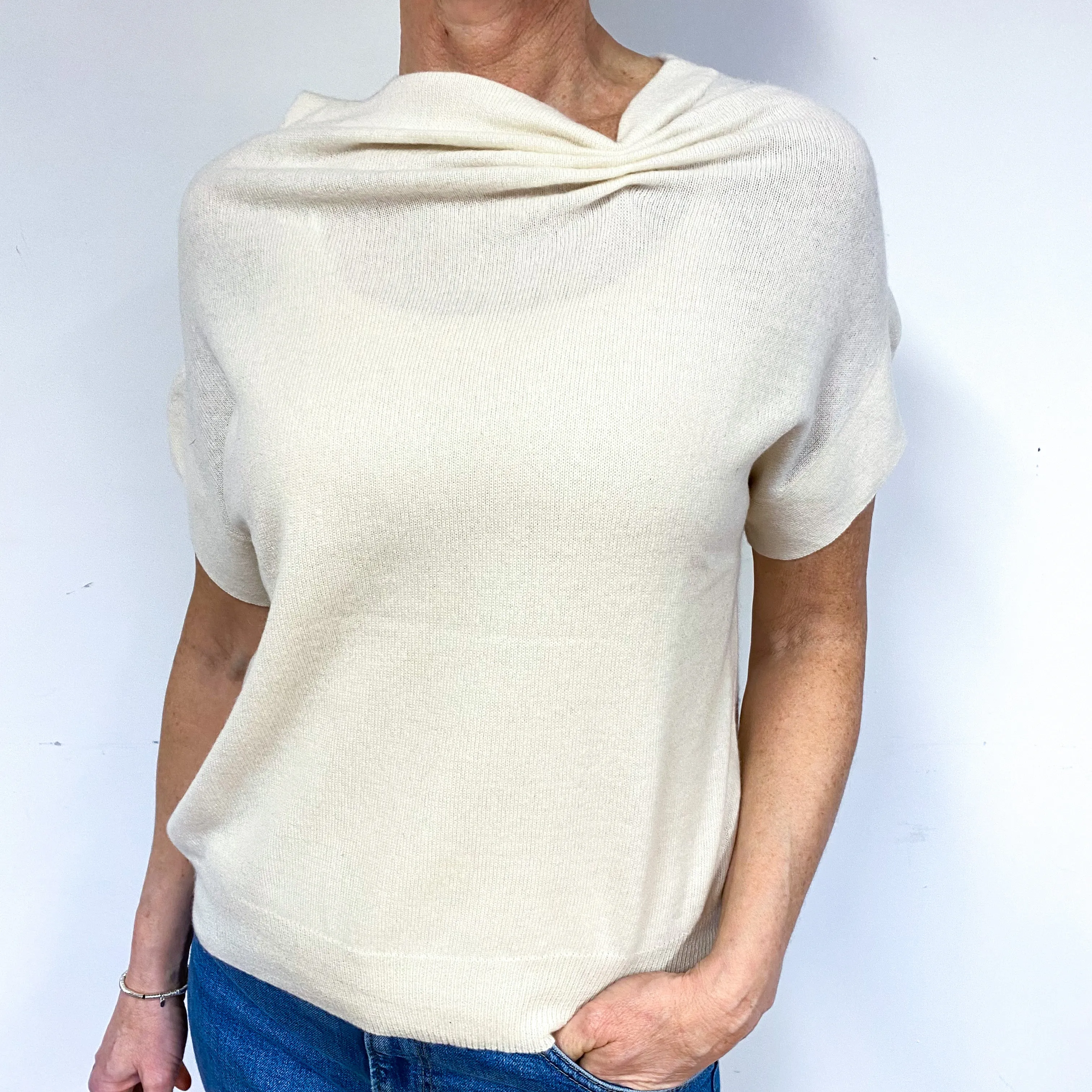Cream Cashmere Polo Neck Jumper