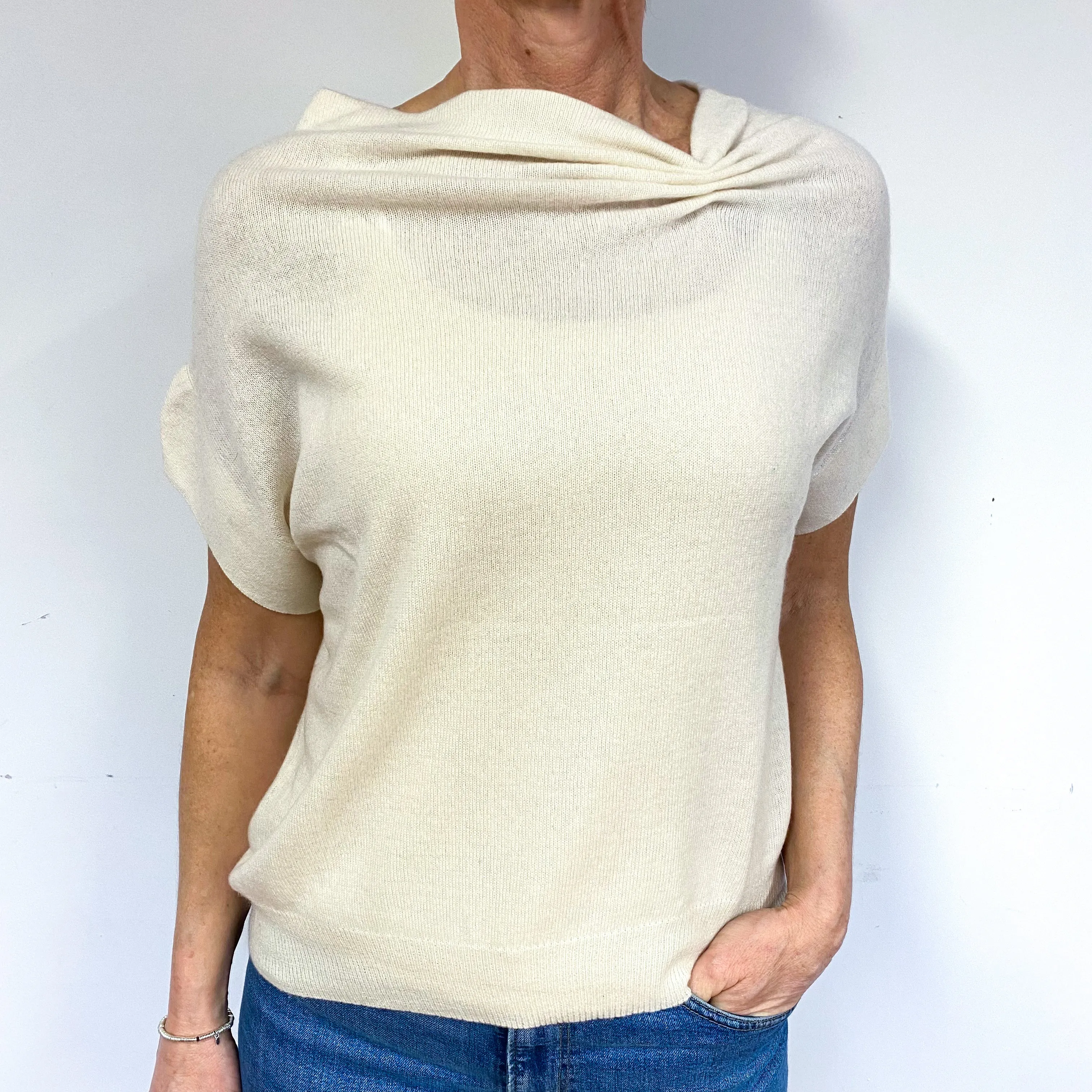 Cream Cashmere Polo Neck Jumper