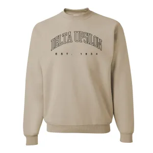 Delta Upsilon Classic Neutral Crewneck