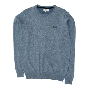 Diesel Mens Blue Knit Crew Neck Jumper | Vintage High End Designer Sweater VTG