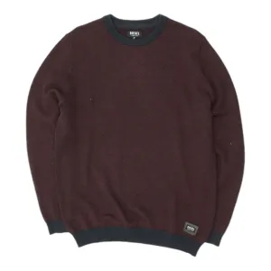 Diesel Mens Brown Crew Neck Knit Jumper | Vintage Casual Designer Sweater VTG