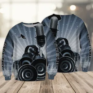 DJ Micro Tab Music Lover 3D Sweatshirt Hoodie Bomber, Christmas Shirt for DJ Lovers, DJ Sweatshirt